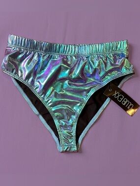 Dolls Kill x Club Exx Euphoric Element Metallic Bottoms – High-Waisted